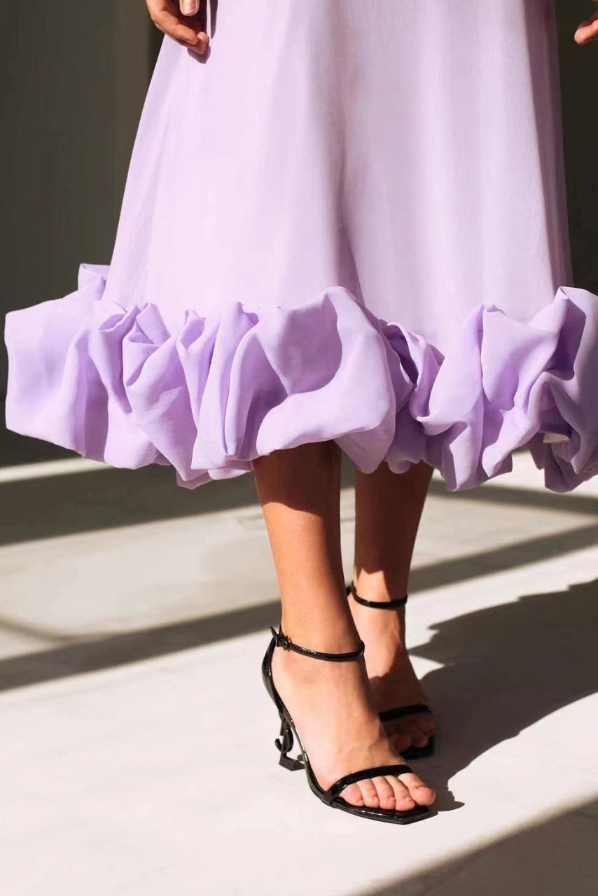 Women's Flowing Wedding Guest Maxi Dress — side view