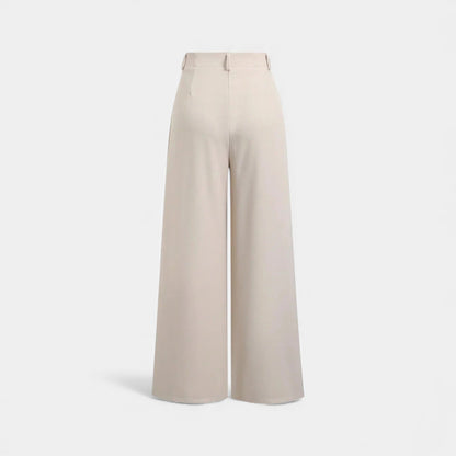 Women's Pleated Jacquard Wide-Leg Pants — front view