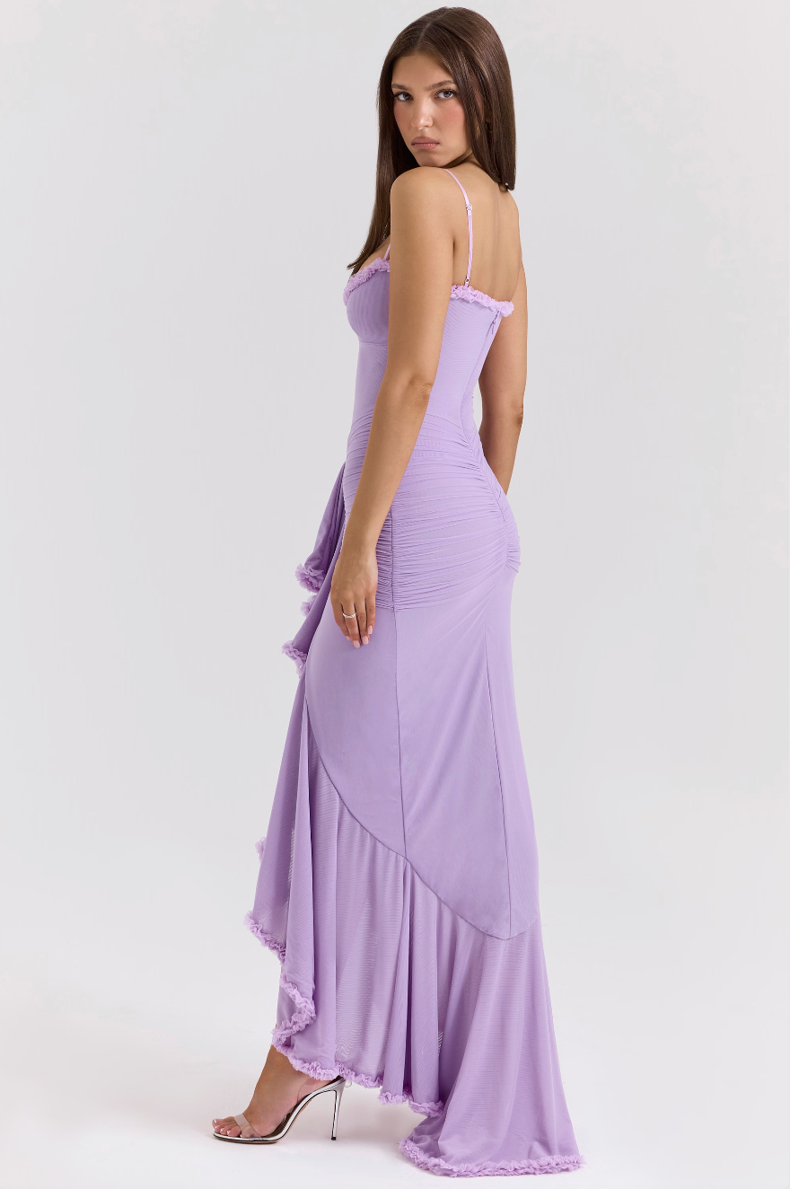 Women's Lace Wedding Guest Maxi Dress — product view
