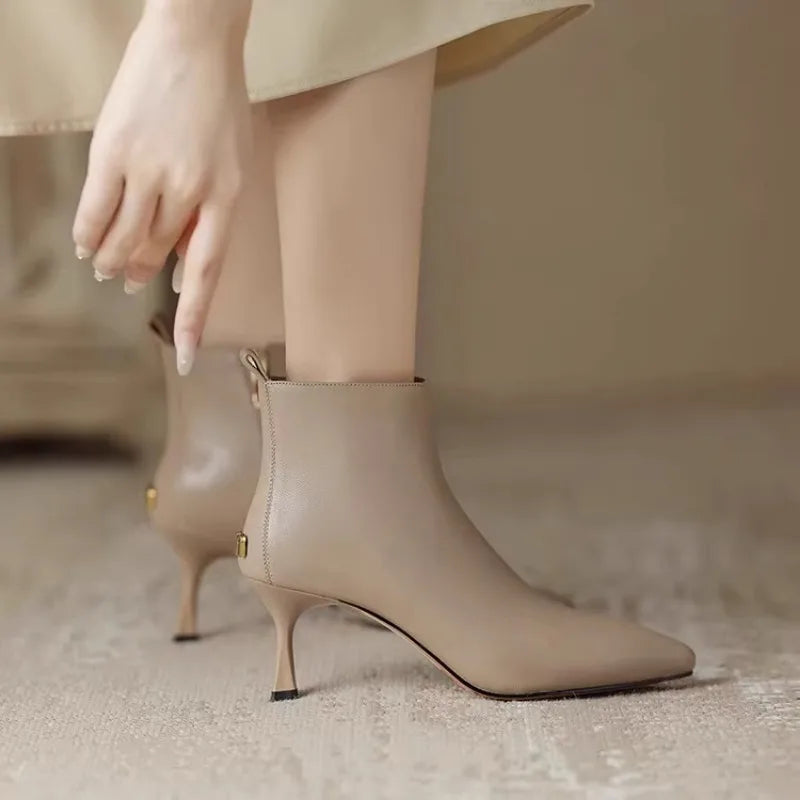Women's Kitten Heel Boots — front view