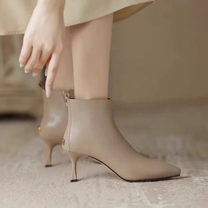 Women's Kitten Heel Boots — front view
