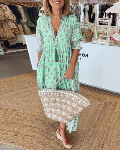 Women's Boho Summer Midi Dress — product view