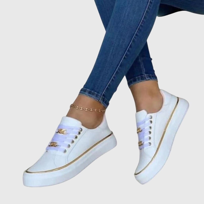 Women's Lace-Up Sneakers Arch Support — product view