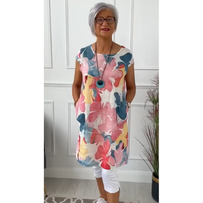 Women's Lightweight Ruffle Summer Midi Dress — product view
