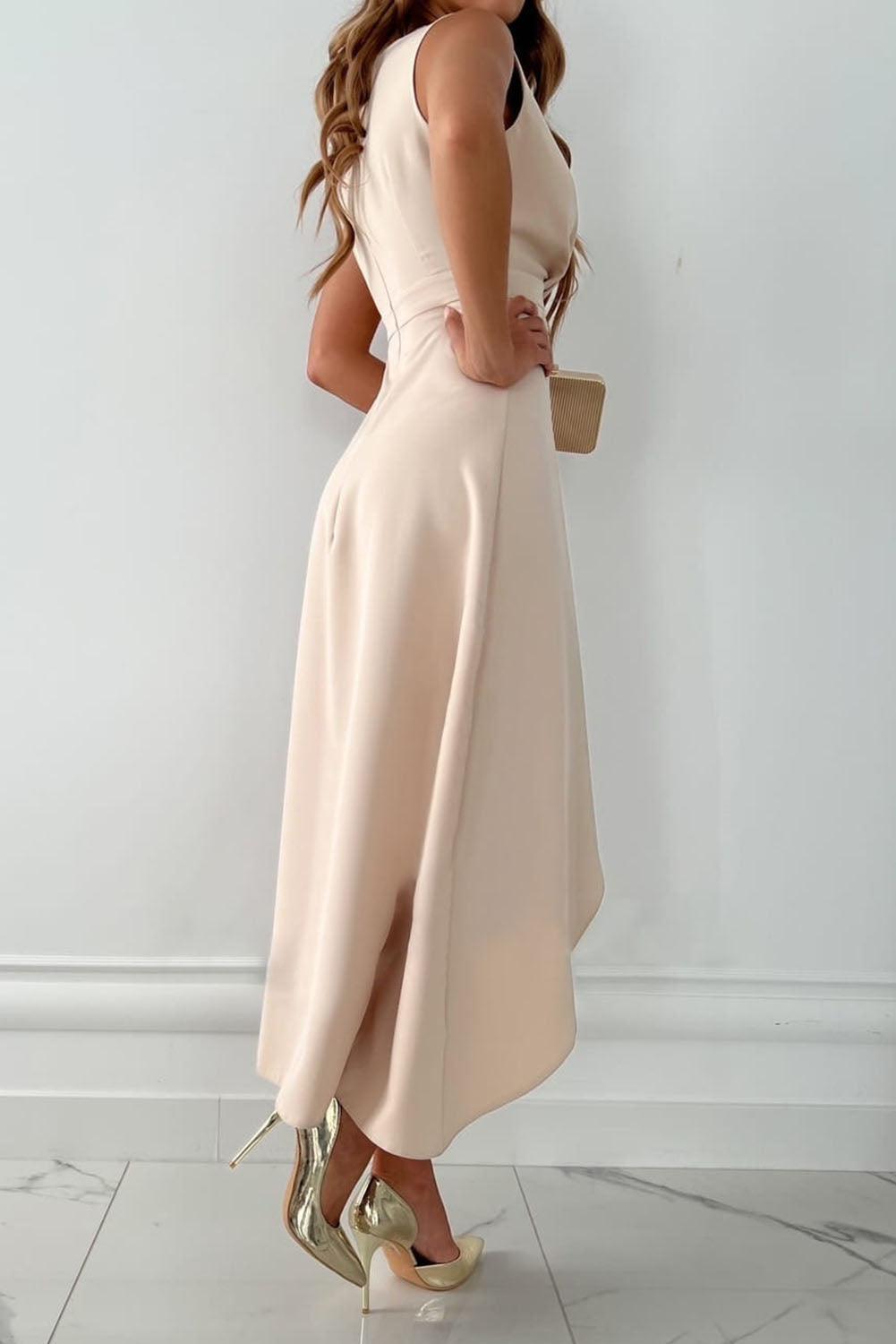 Women's Wrap Casual Midi Dress — product view