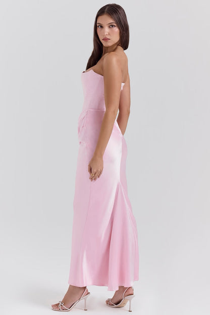 Women's Lace Strapless Evening Maxi Dress — product view
