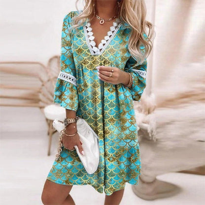 Women's Boho Mini Dress — detail view