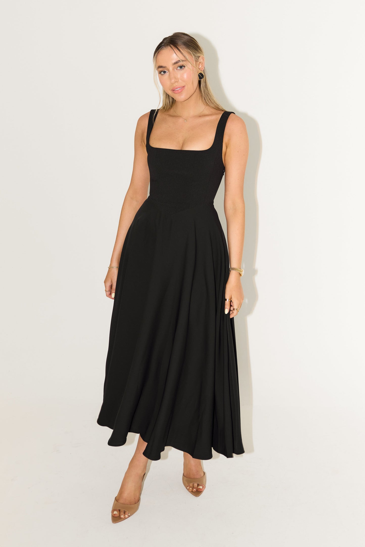 Women's Flowy Event Midi Dress — product view