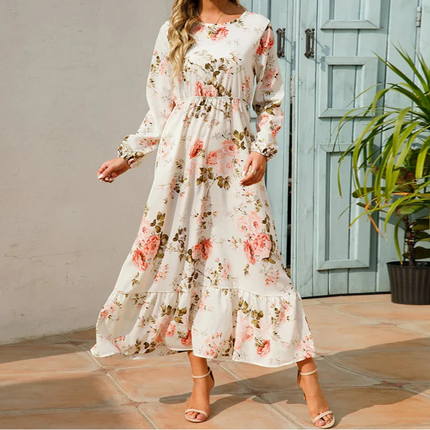 Women's Floral Summer Maxi Dress — detail view