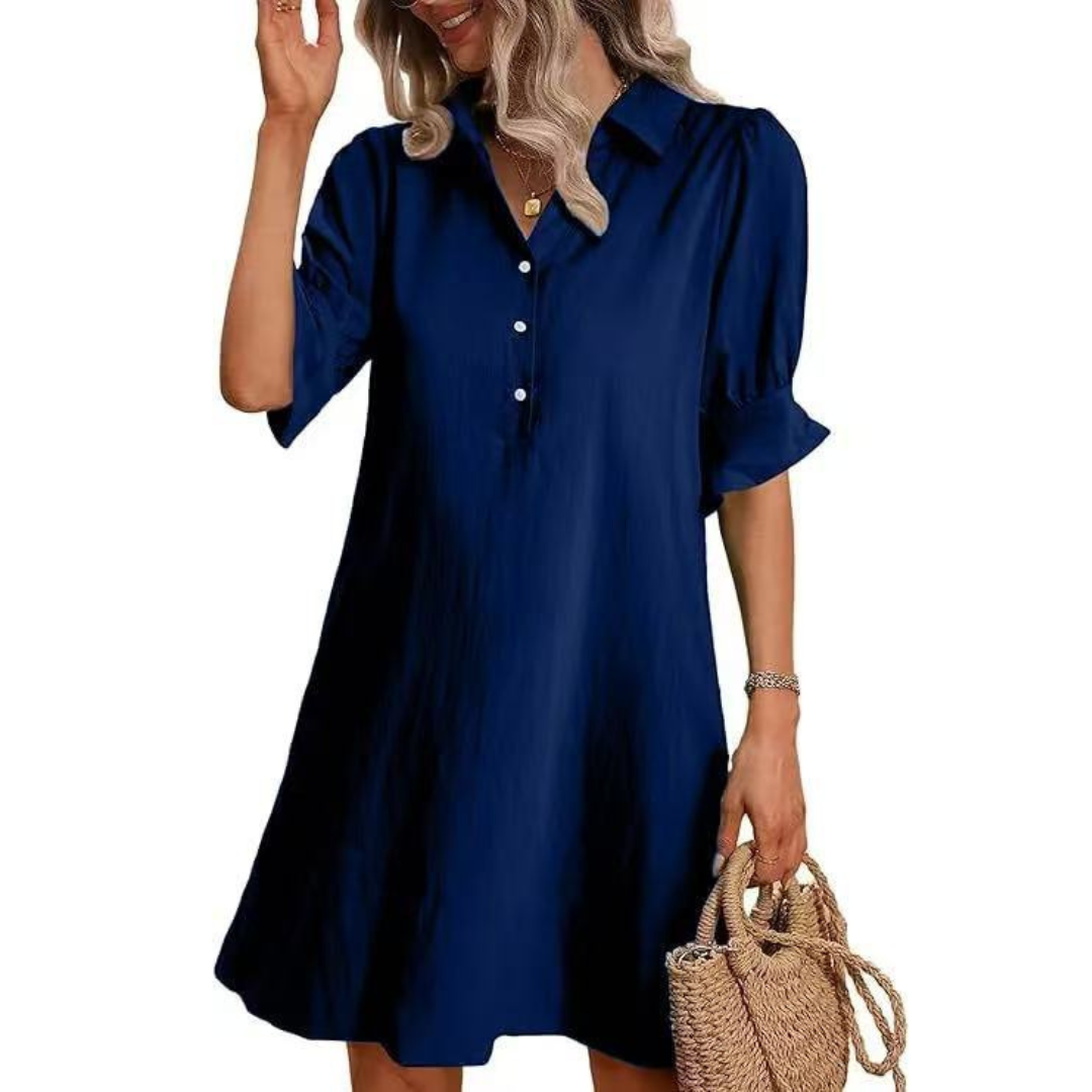 Women's Casual Shirt Midi Dress — detail view