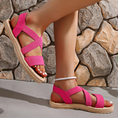 Women's Woven Flat Sandals — side view