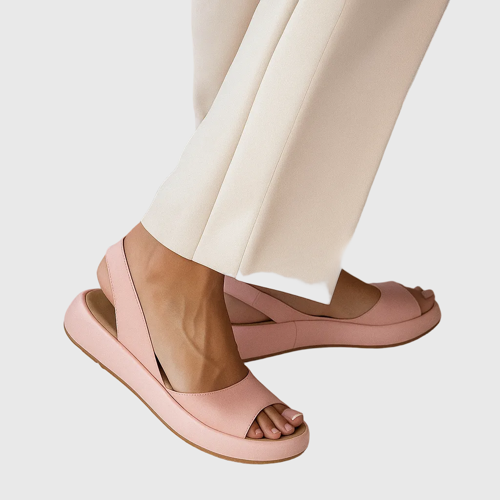 Women's Open Toe Slip-On Flat Sandals — detail view