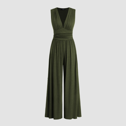 Women's Wide-Leg Casual Day Wear Jumpsuit — detail view