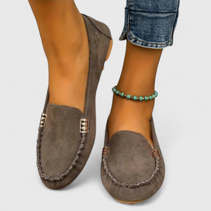 Women's Suede Slip-On Loafers — detail view