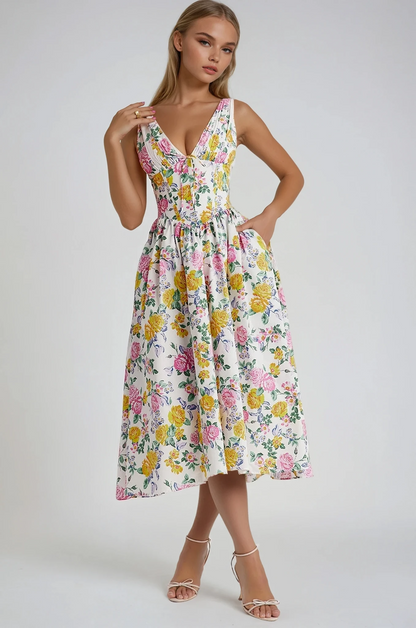 Women's Flowy Vacation Summer Dress — front view