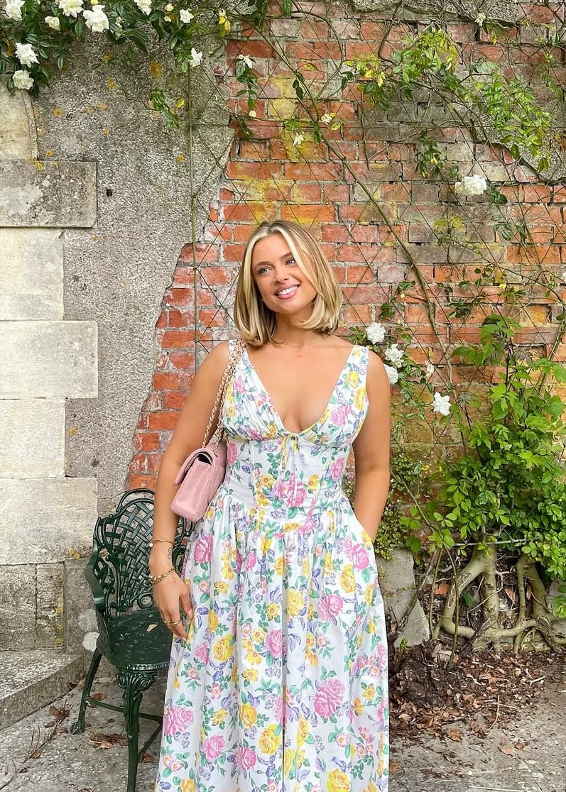 Women's Flowy Vacation Summer Dress — close-up