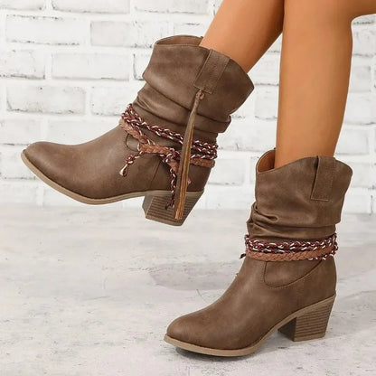 Women's Western Mid-Calf Boots — front view