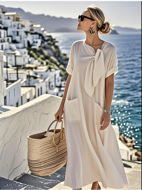 Women's Relaxed Summer Midi Dress — detail view