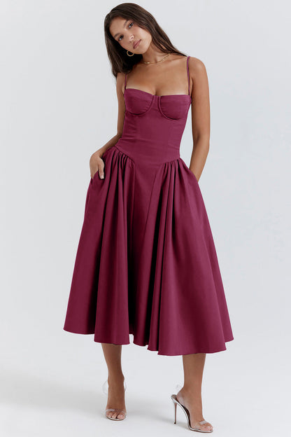 Women's Long Tank Wedding Guest Maxi Dress — product view
