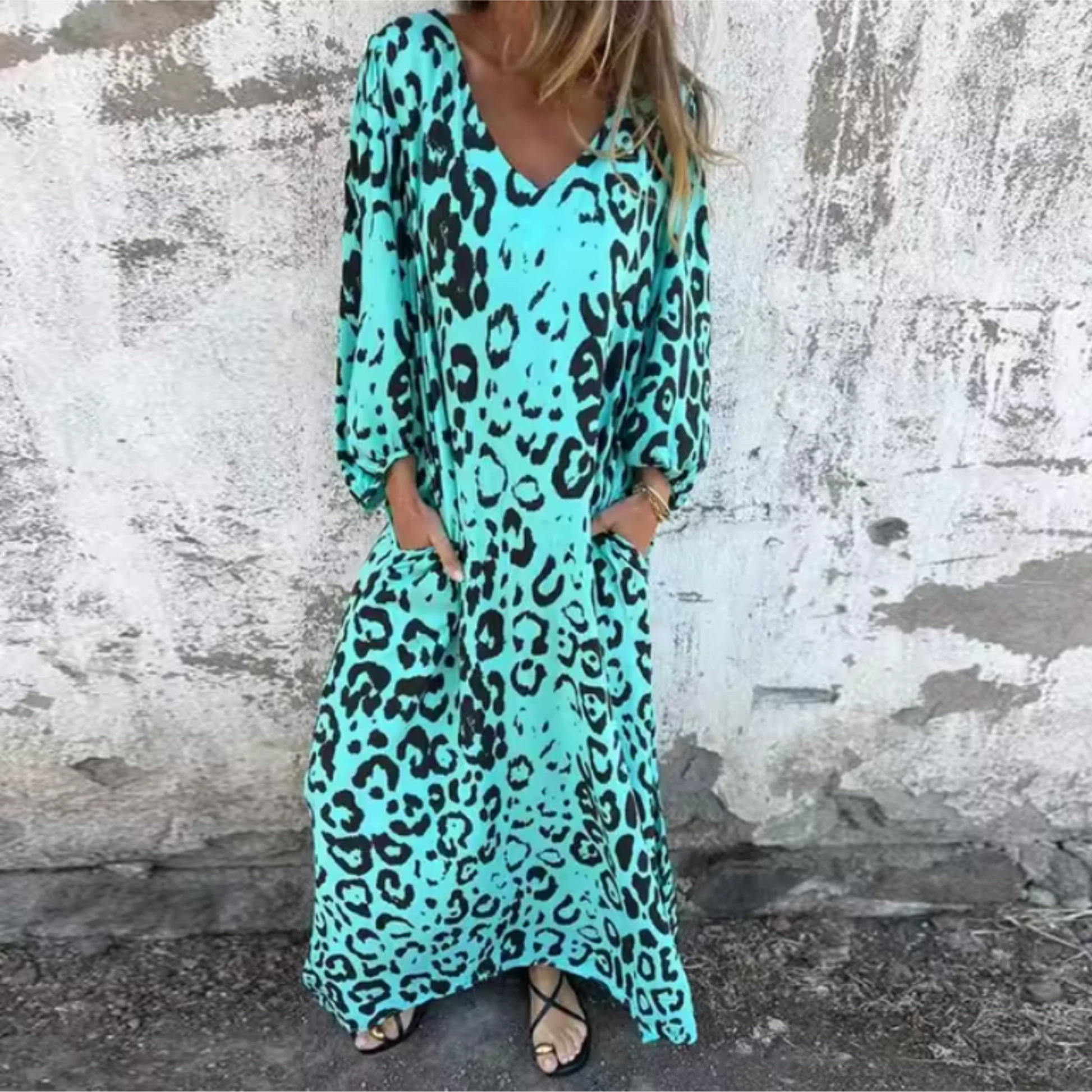 Women's Flowy Spring Casual Midi Dress — side view