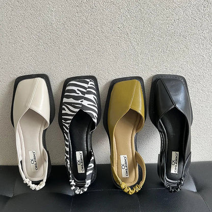 Orthopedic Square-Toe Slip-On Shoes for Women