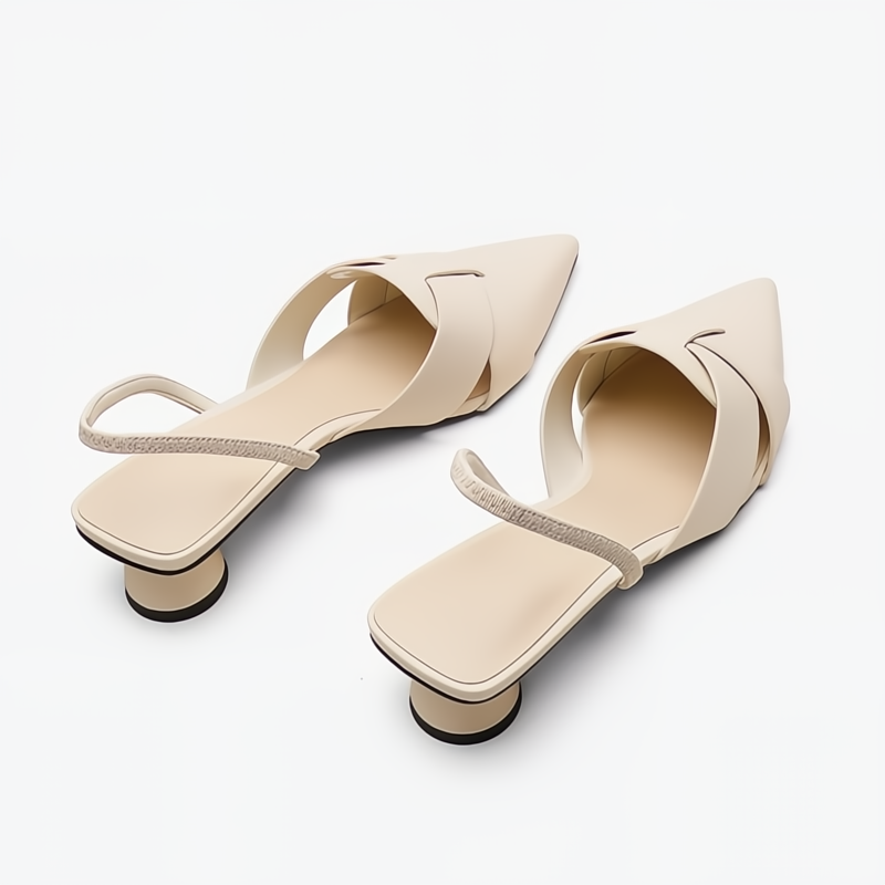 Women's Low Heel Flat Sandals — close-up
