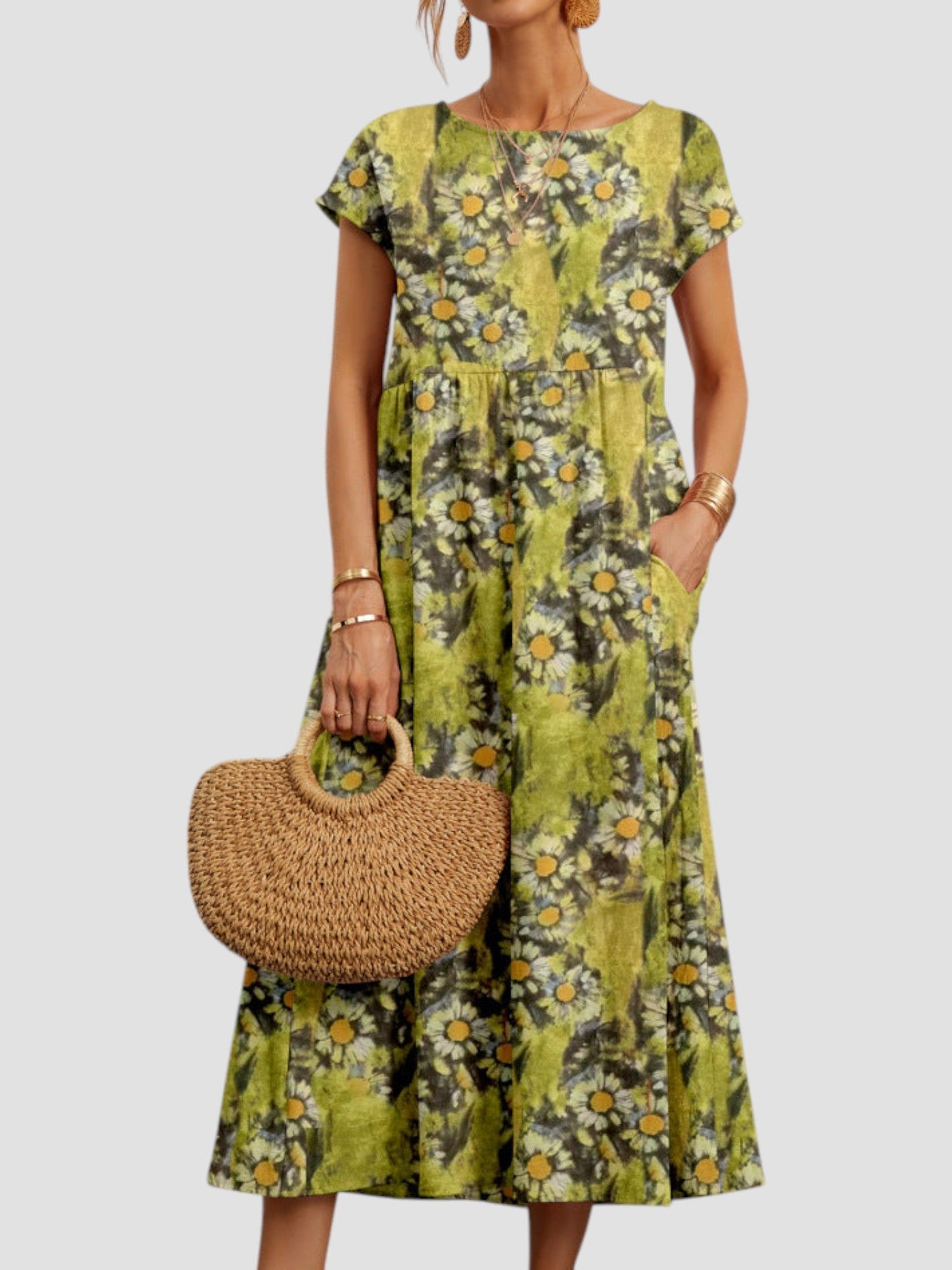 Women's Vintage Summer Maxi Dress — product view