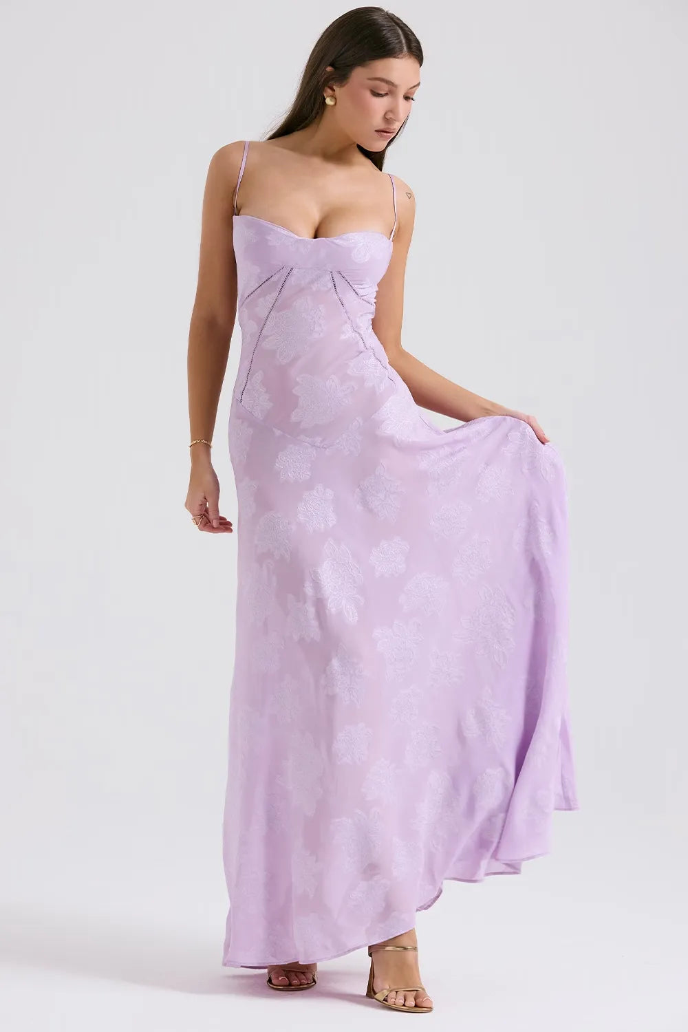 Women's Long Summer Evening Maxi Dress — close-up