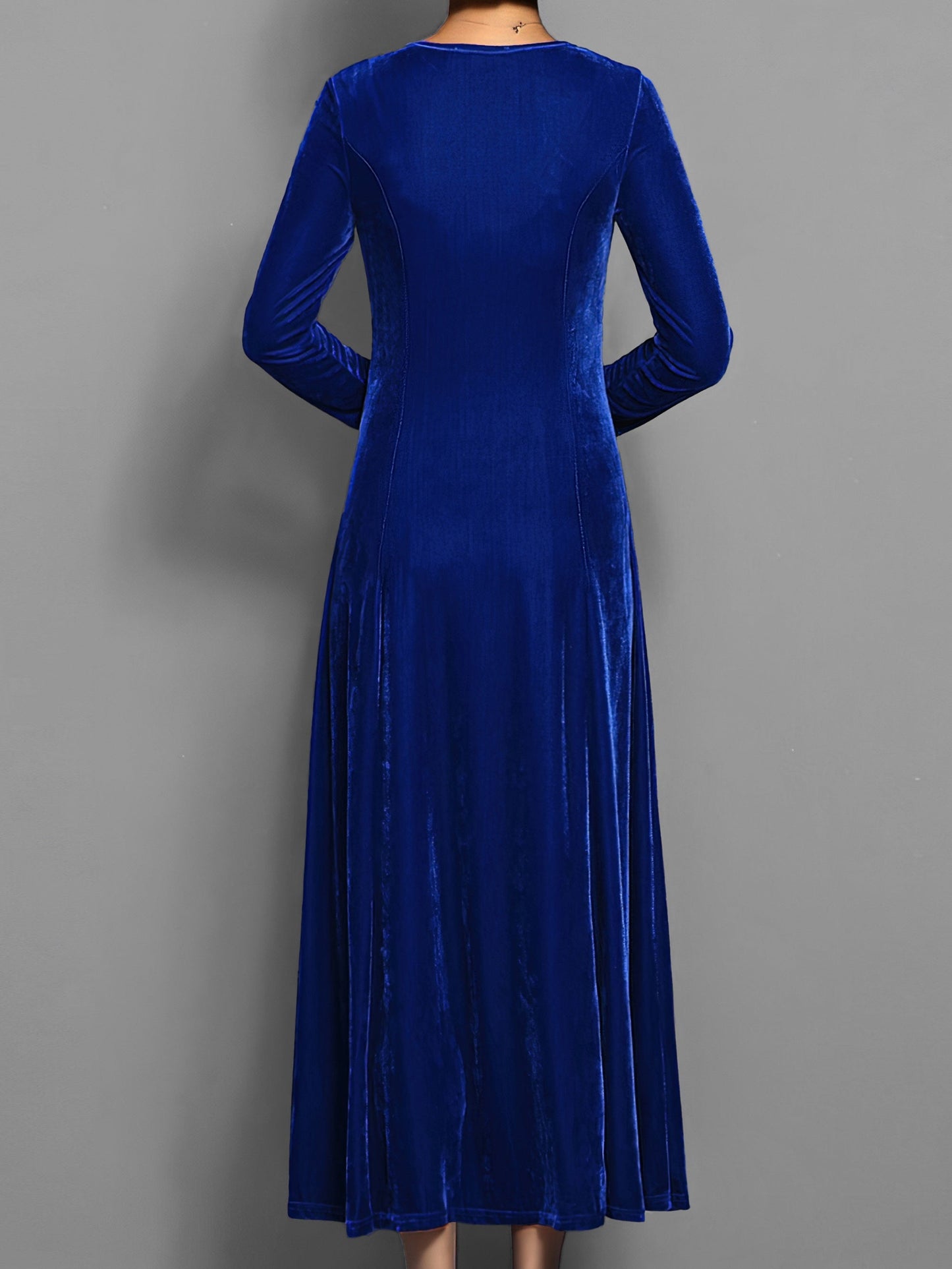 Women's Velvet Evening Midi Dress — product view