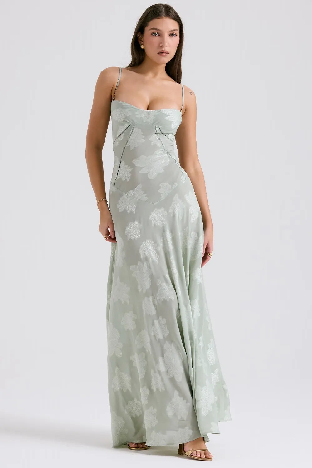 Women's Long Summer Evening Maxi Dress — side view