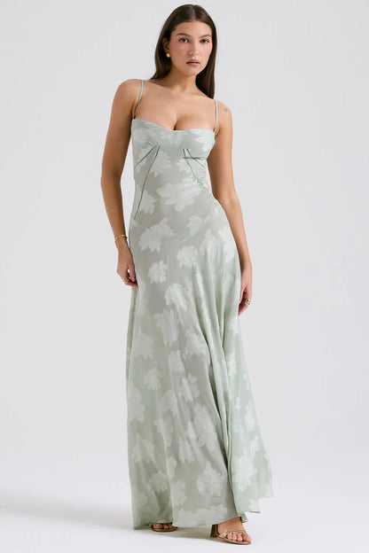 Women's Long Summer Evening Maxi Dress — side view