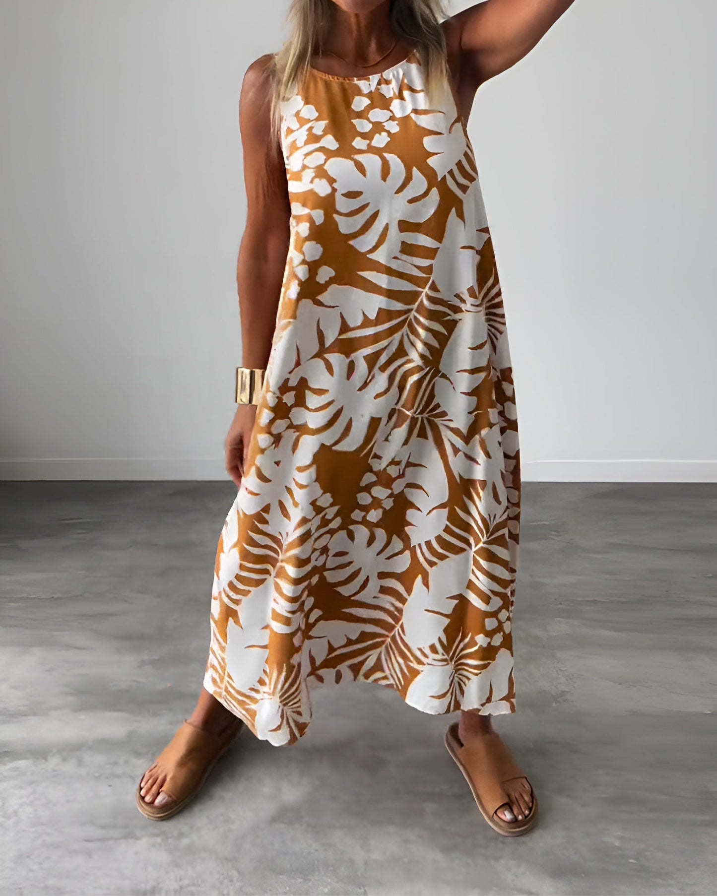 Women's Draped Evening Maxi Dress — close-up