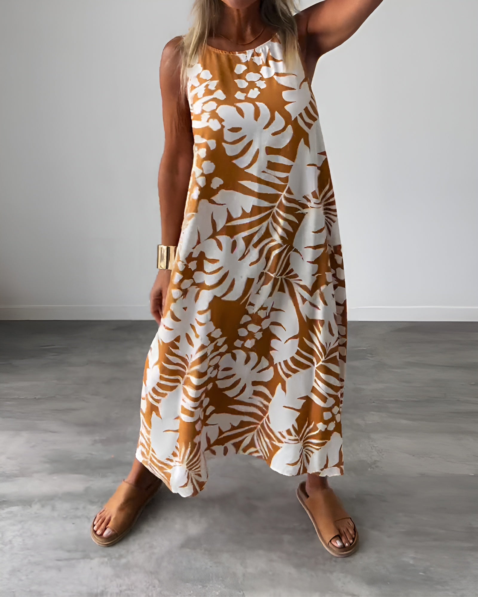 Women's Draped Evening Maxi Dress — close-up