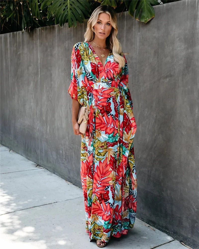 Women's Wrap Wedding Guest Maxi Dress — product view