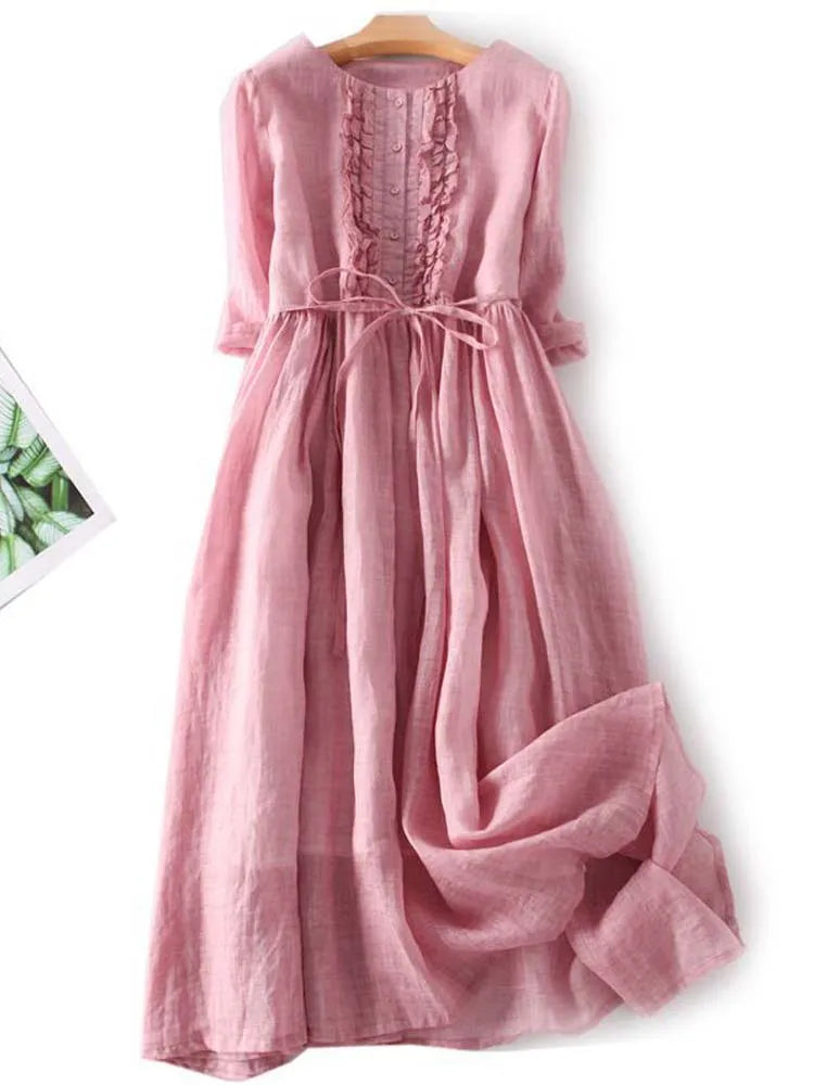 Women's Vintage Everyday Midi Dress — detail view
