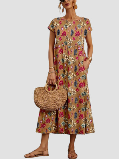 Women's Vintage Summer Maxi Dress — detail view