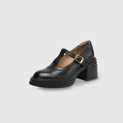 Women's Mary Jane Block Heel Pumps Round Toe — product view