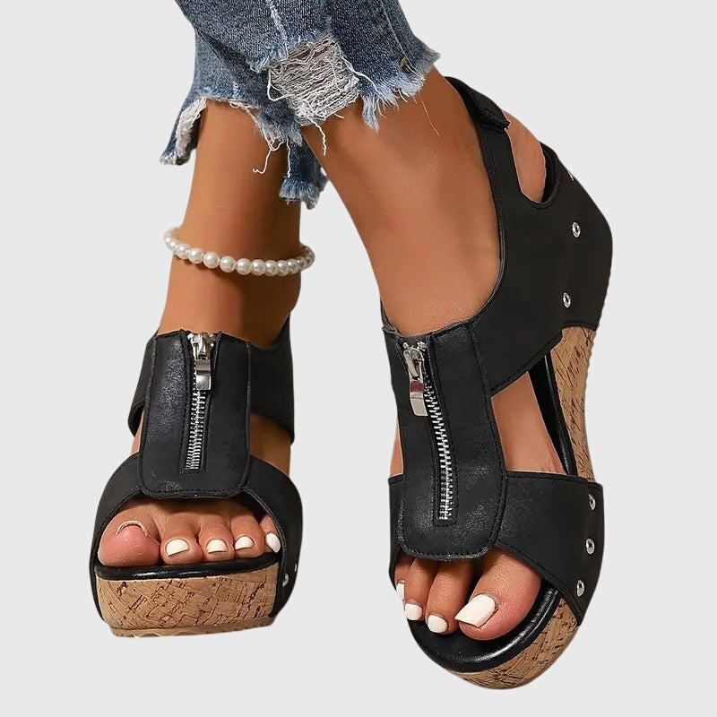 Women's Orthopedic Zipper Sandals — side view