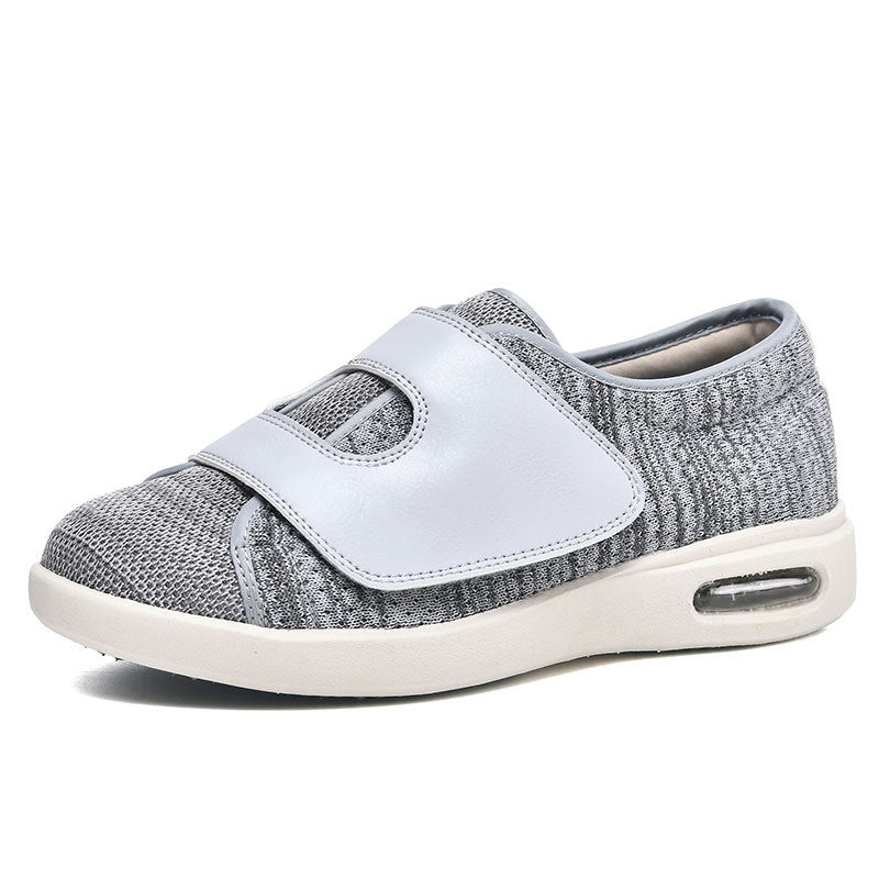 Women's Wide Fit Velcro Slip-On Walking Sneakers — front view