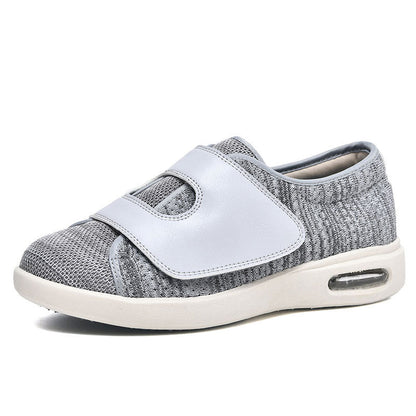 Women's Wide Fit Velcro Slip-On Walking Sneakers — front view