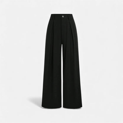 Women's Pleated Jacquard Wide-Leg Pants — detail view