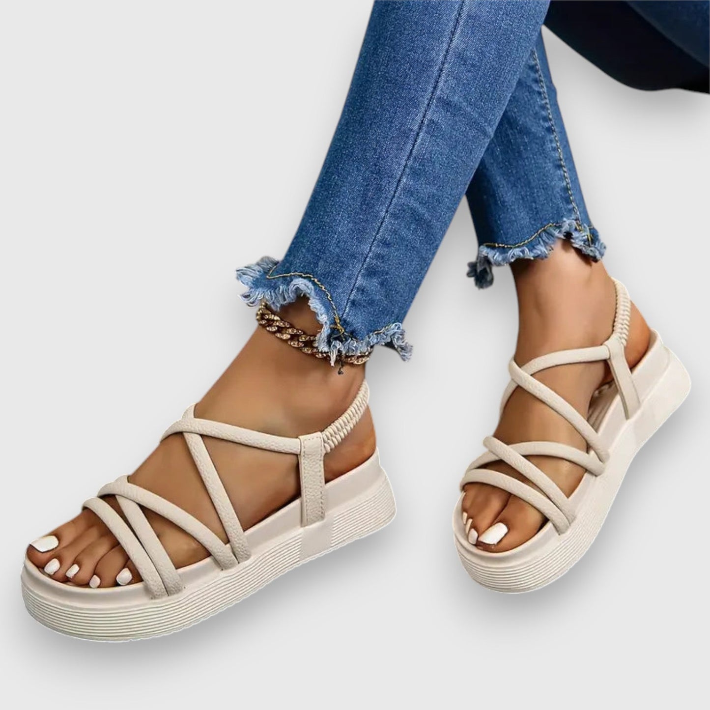 Strappy Platform Sandals for Women — side view