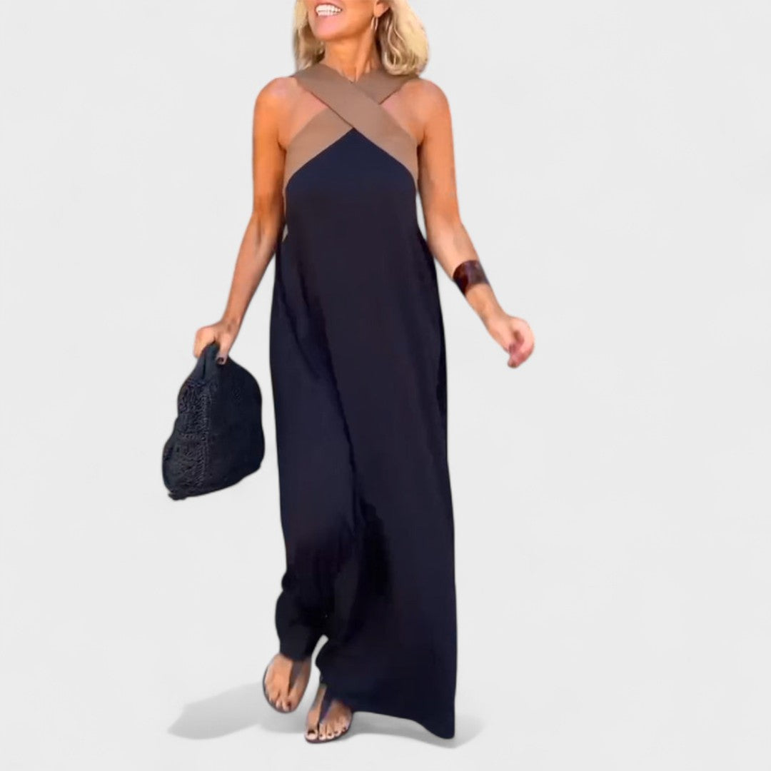 Women's Cross-Neck Evening Maxi Dress — product view