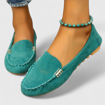Women's Suede Slip-On Loafers — front view