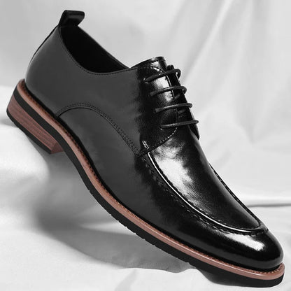 Men's Italian Leather Dress Sneakers — front view