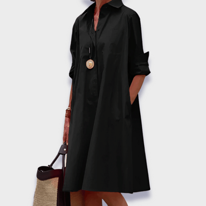 Women's Casual Polo Midi Dress — product view