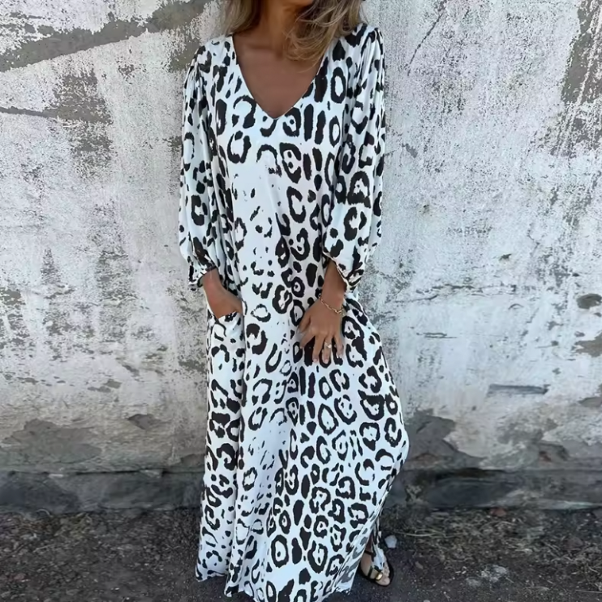 Women's Flowy Spring Casual Midi Dress — product view