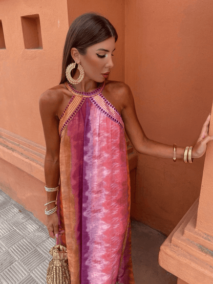 Women's Ombre Summer Midi Dress — front view