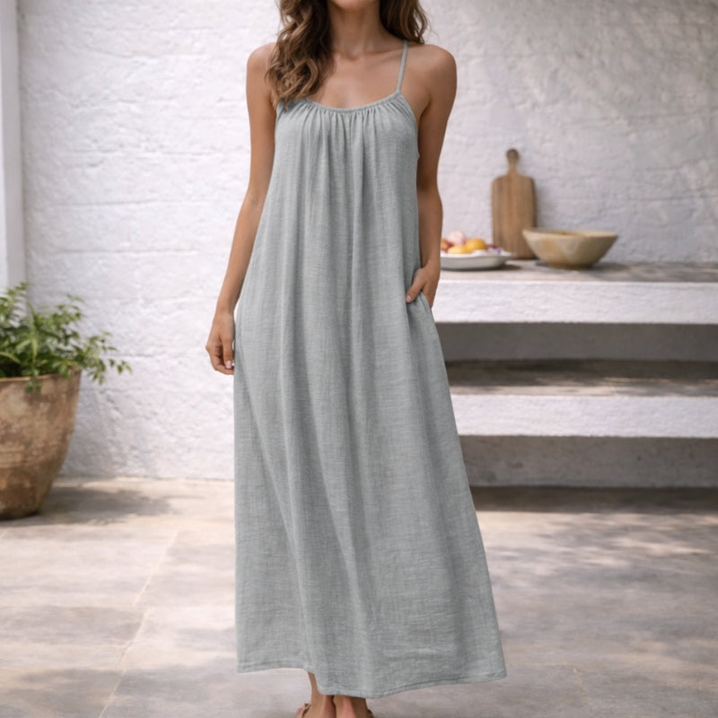 Women's Linen Summer Maxi Dress — product view