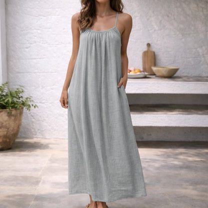 Women's Linen Summer Maxi Dress — product view